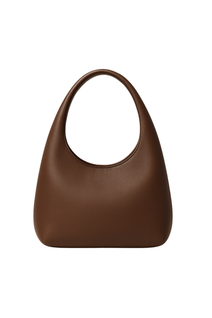 Plongé Lambskin Mini Hobo Bag Mocha Coffee Brown