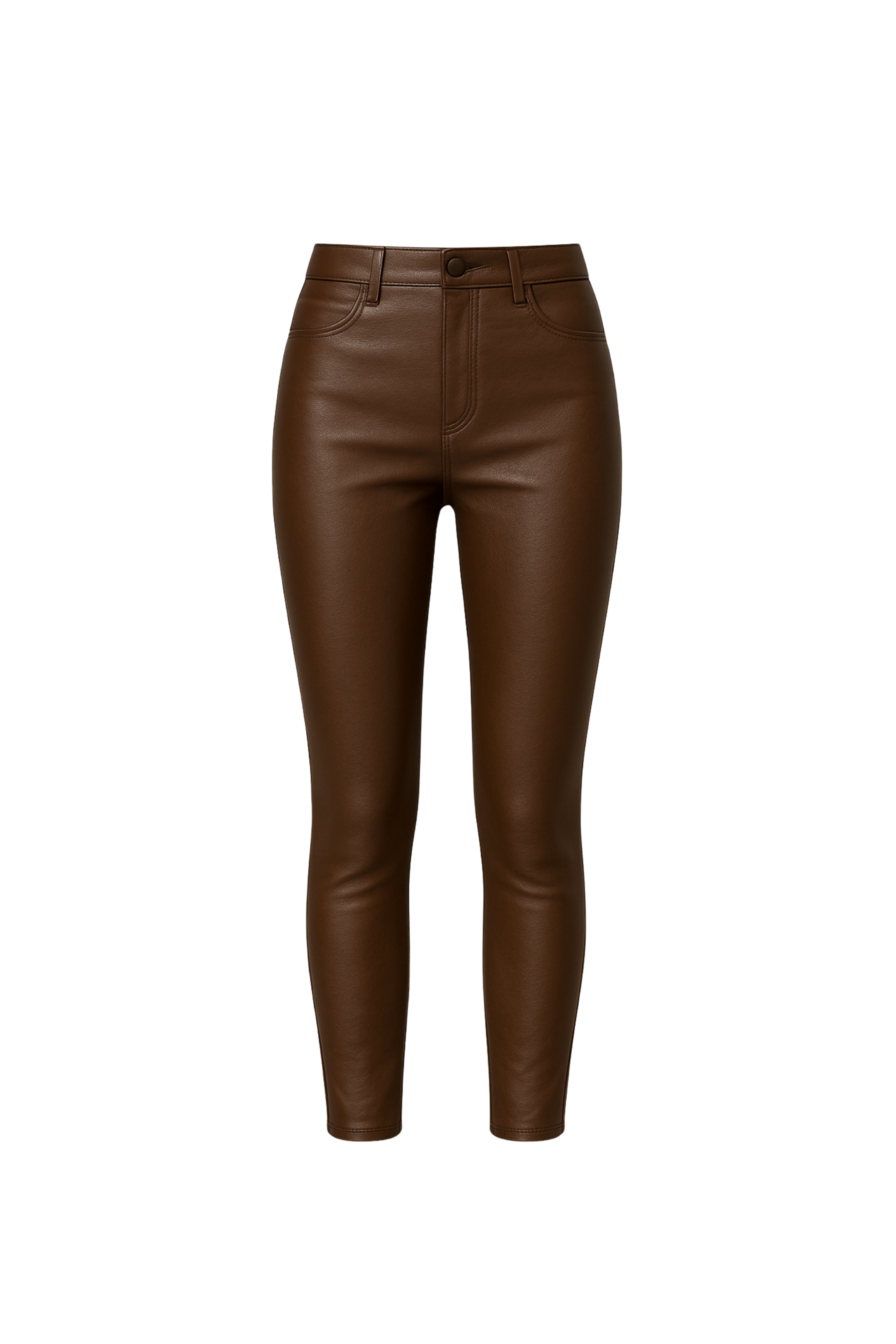 Women’s Brown Leather Skinny Pants