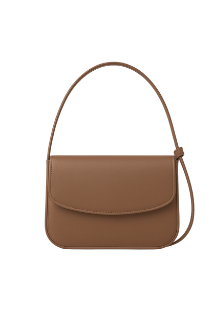 Women Mocha Brown Leather Crossbody Bag