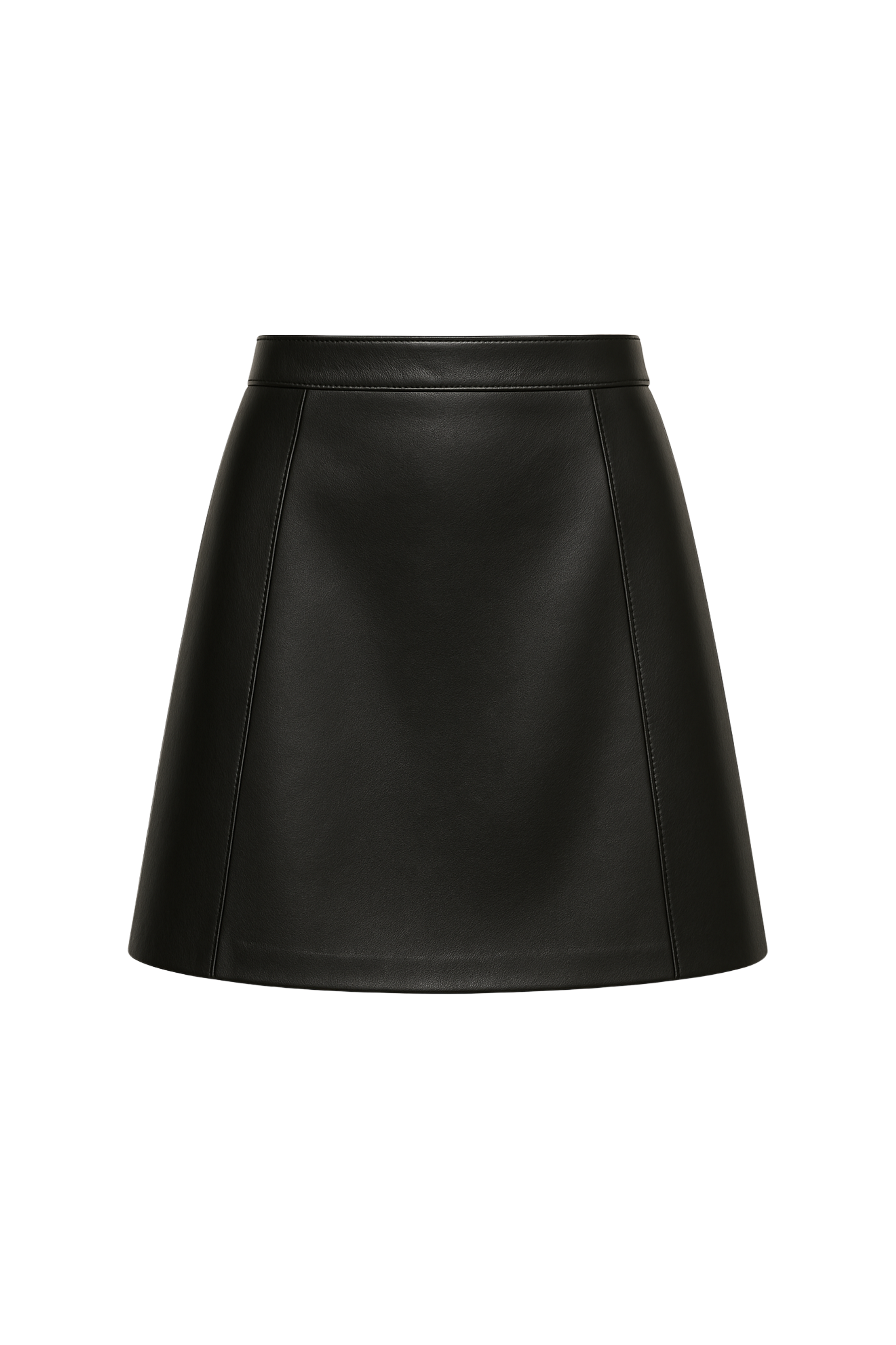 Black Leather Mini Skirt for Women
