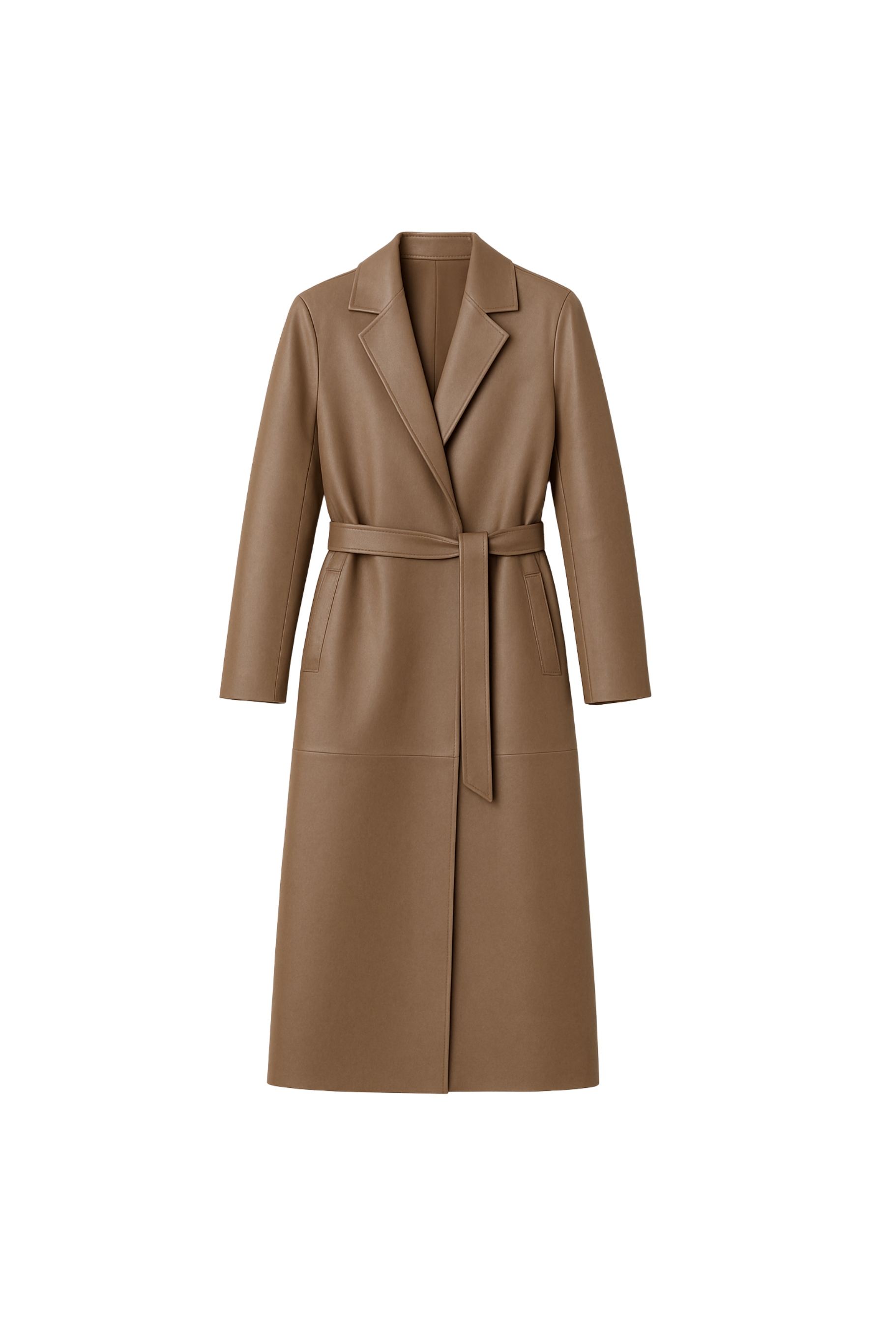 Women’s Camel Leather Coat