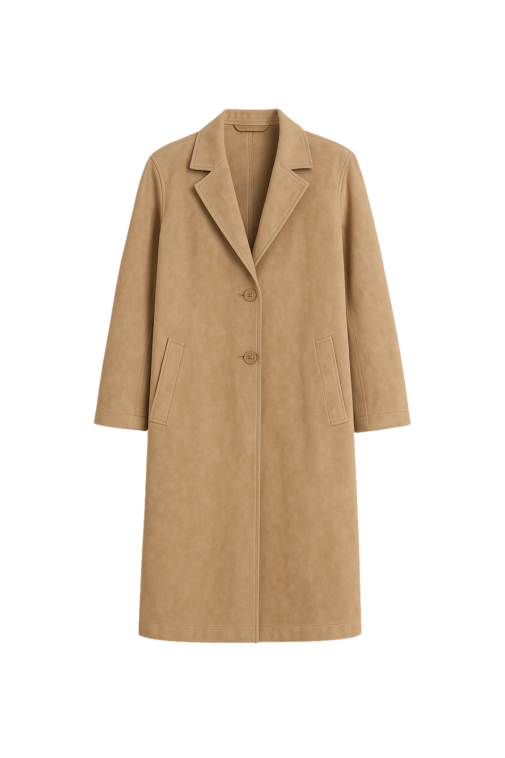 Women’s Camel Suede Long Coat