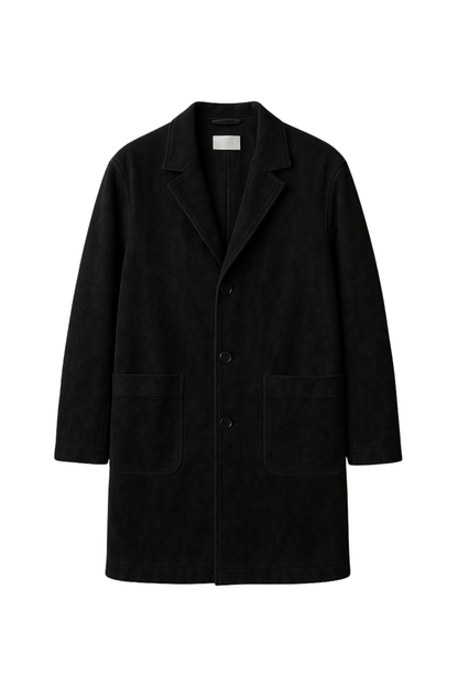 Men’s Black Suede Coat