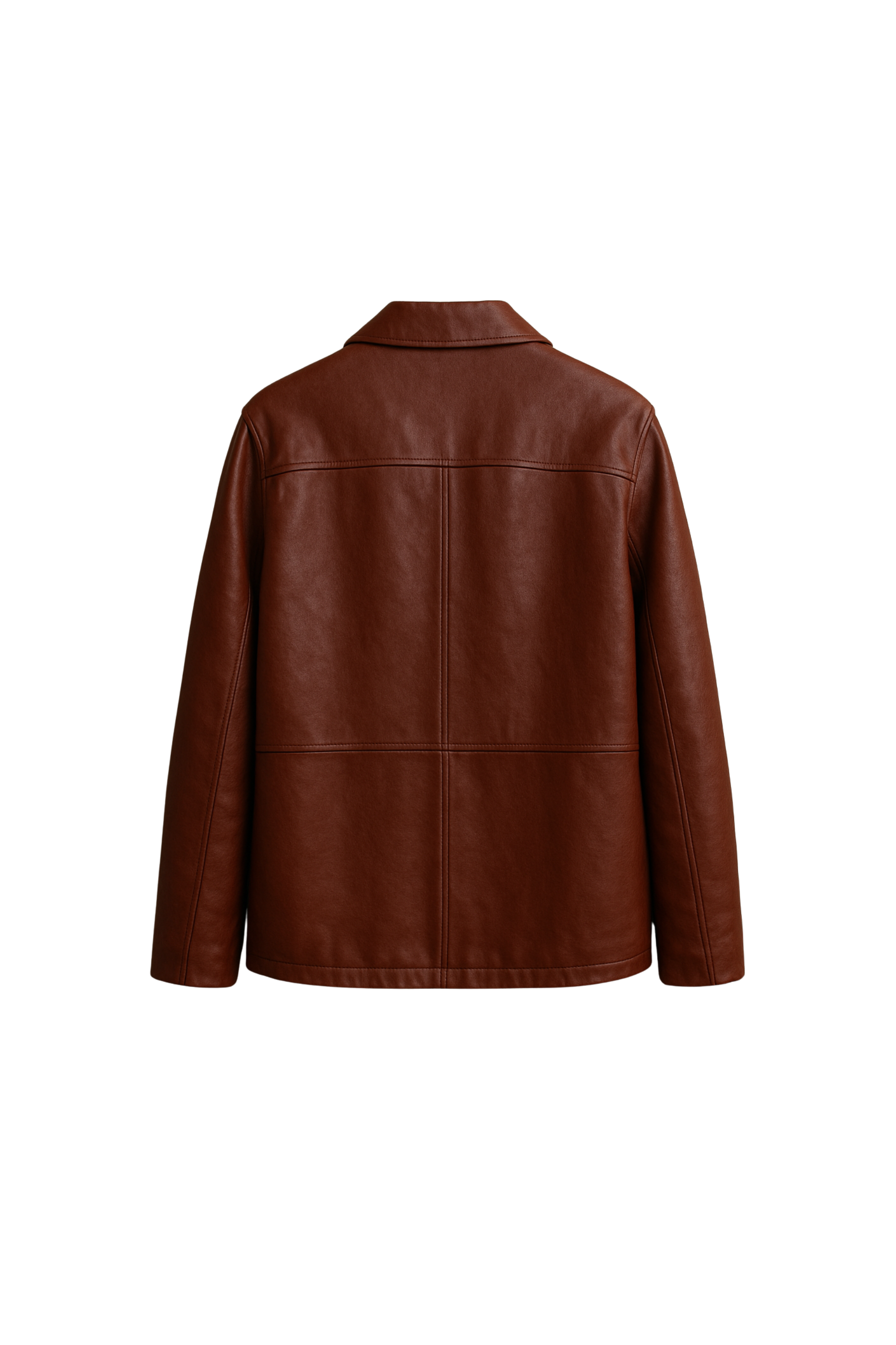 Women’s Burgundy Nappa Leather Button Down jacket