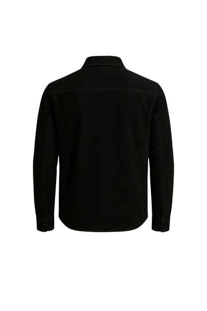 Men’s Black Suede Shirt Jacket