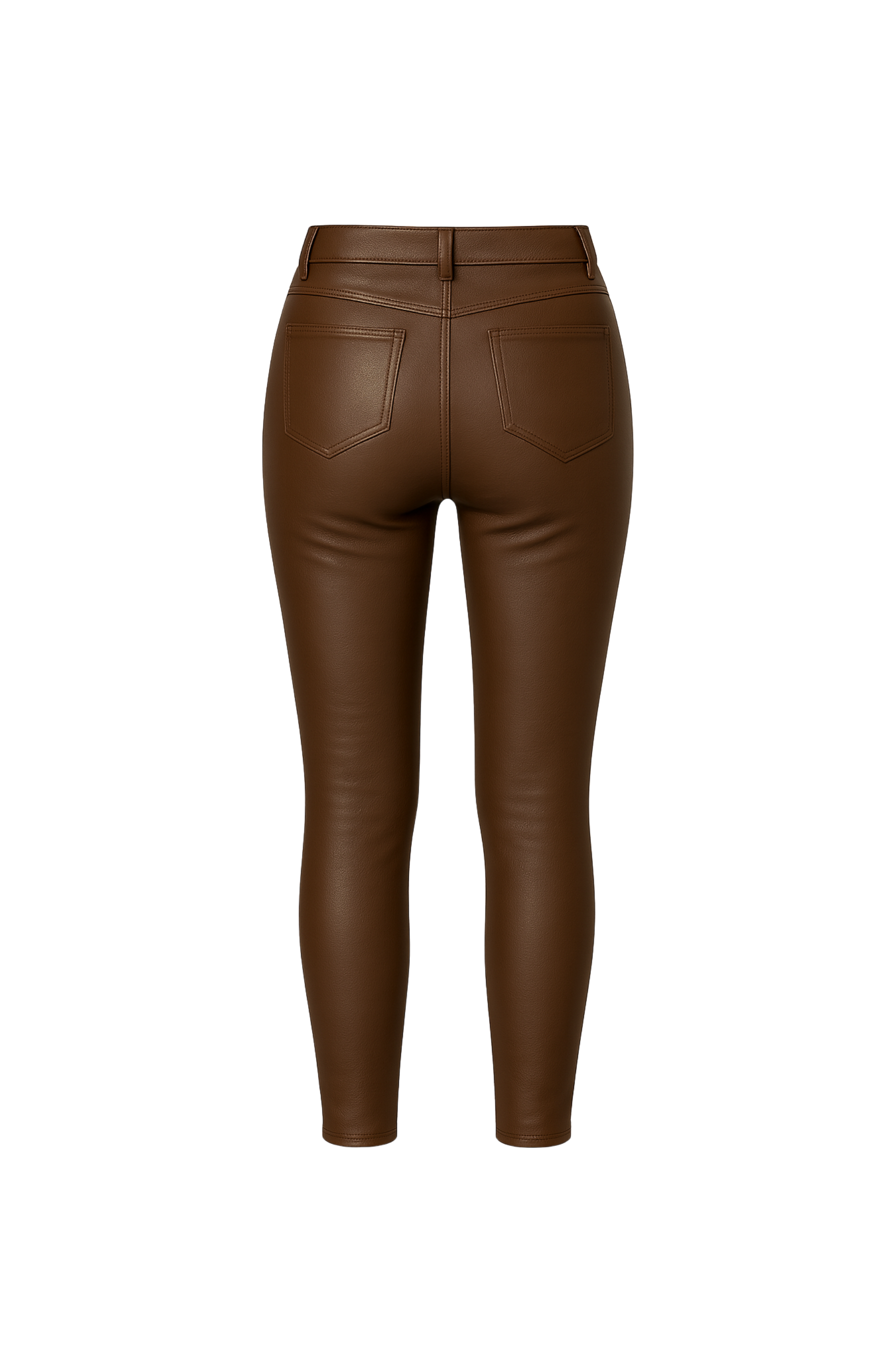 Women’s Brown Leather Skinny Pants