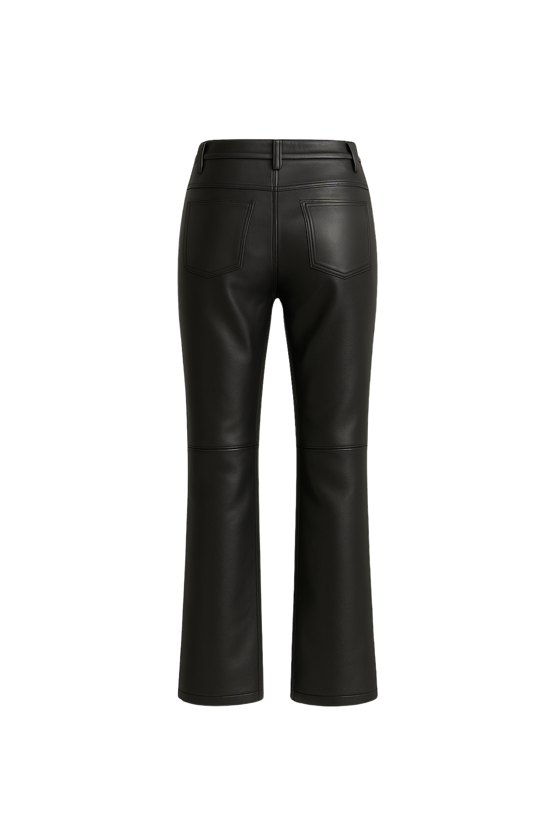 Women’s Black Faux Leather Flared Pants