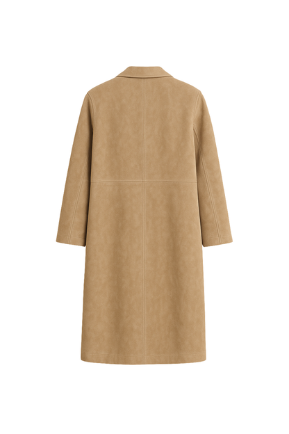 Women’s Camel Suede Long Coat