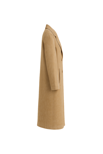 Women’s Camel Suede Long Coat