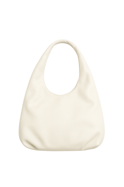 Milk White Slouchy Hobo Bag
