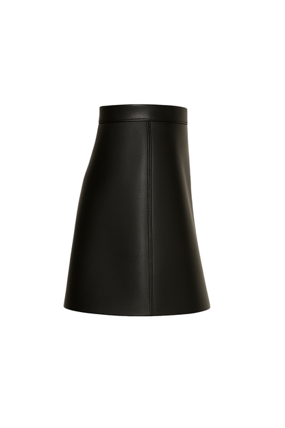 Black Leather Mini Skirt for Women