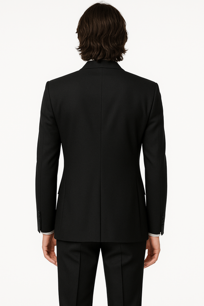 Men Slim Fit Modern Aristocrat Suit Graphite Black