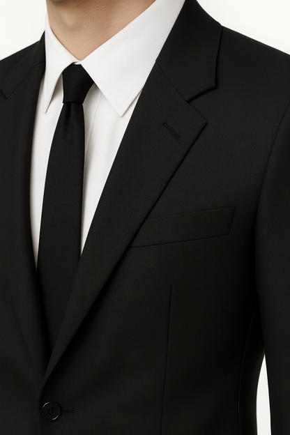 Men Slim Fit Modern Aristocrat Suit Graphite Black