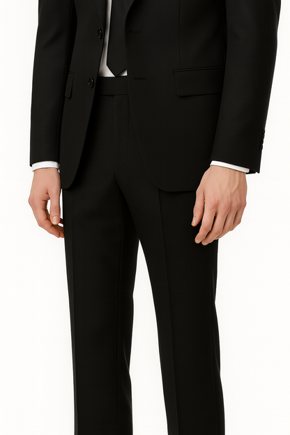 Men Slim Fit Modern Aristocrat Suit Graphite Black