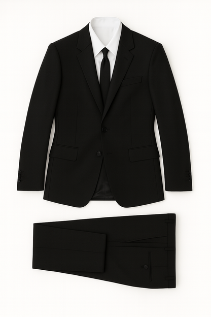 Men Slim Fit Modern Aristocrat Suit Graphite Black