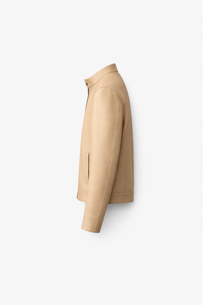 Beige jacket on a white background