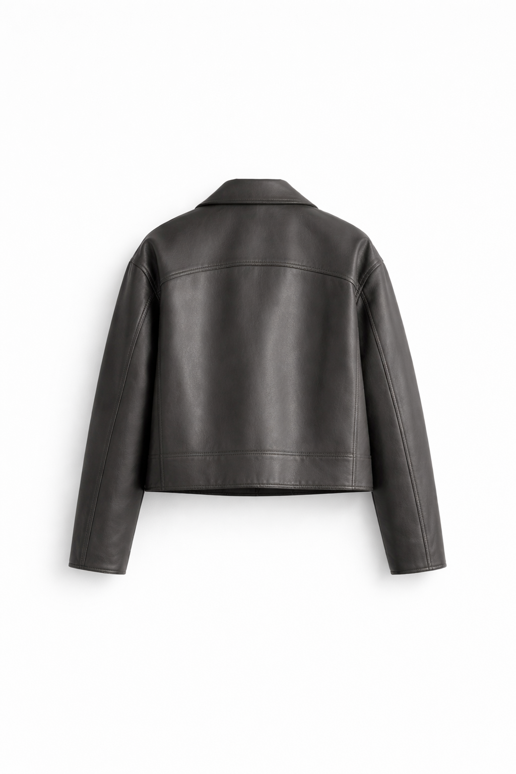Women’s Charcoal Leather Rider Jacket