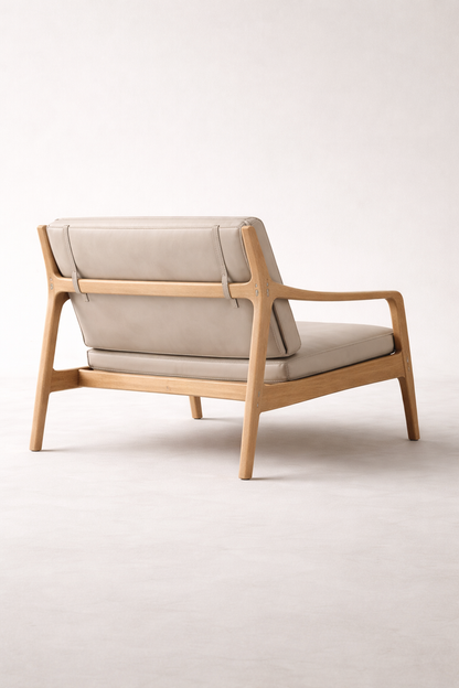 Scandinavian Leather Lounge Chair
