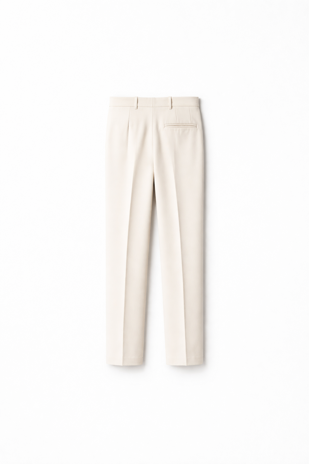 Men Bone White Tailored Wool Trouser