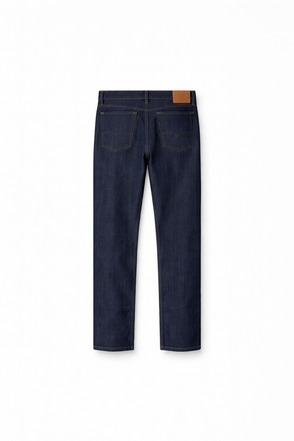 Men Deep Indigo Raw Straight Fit Jeans