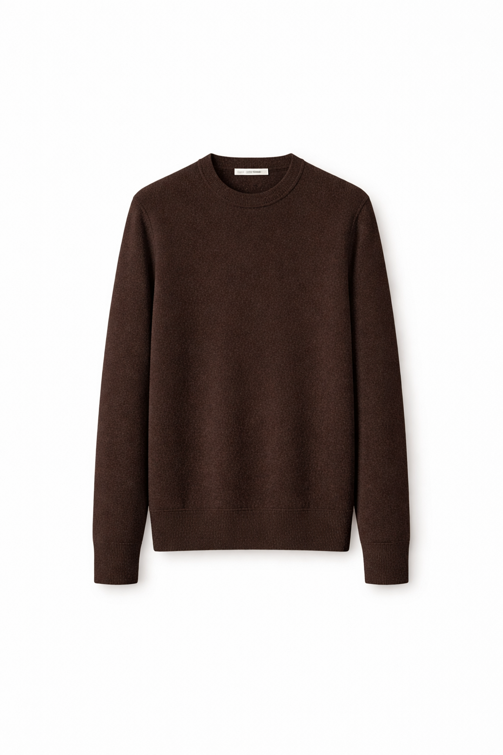 Men Espresso Merino Cashmere Knit Sweater