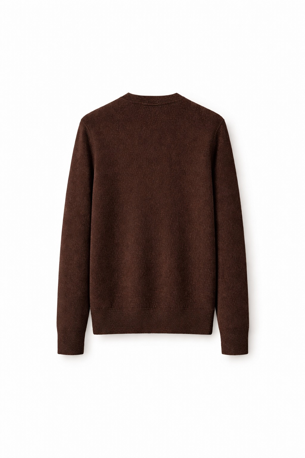 Men Espresso Merino Cashmere Knit Sweater