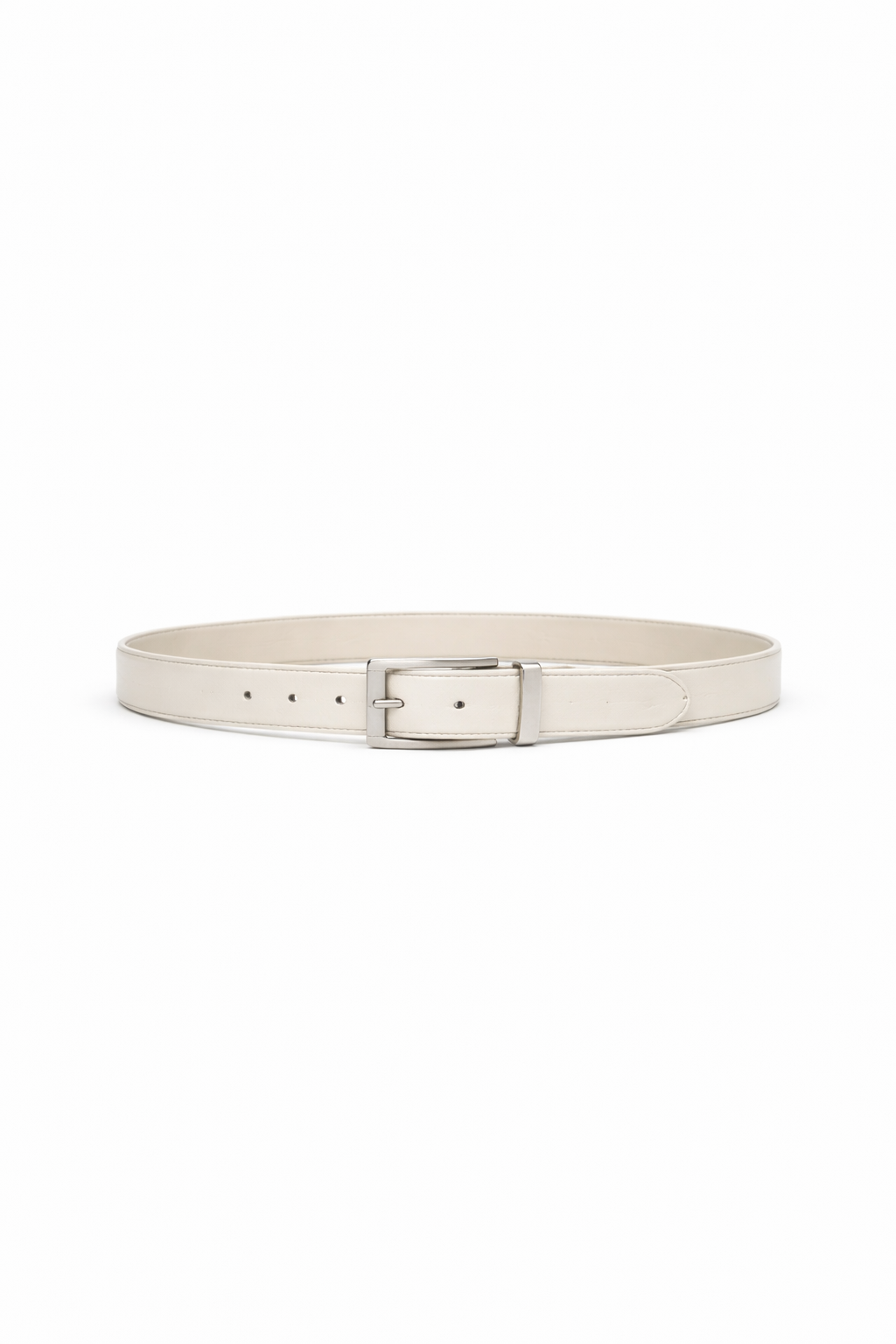 Legacy of Leather Women’s Ivory Slim Leather Belt