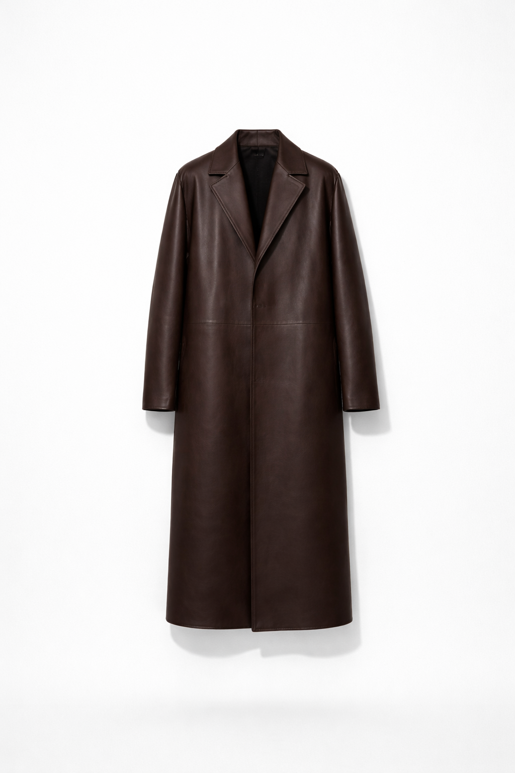Full Length Matte Lambskin Tailored Coat