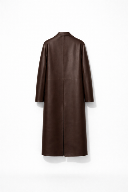 Full Length Matte Lambskin Tailored Coat