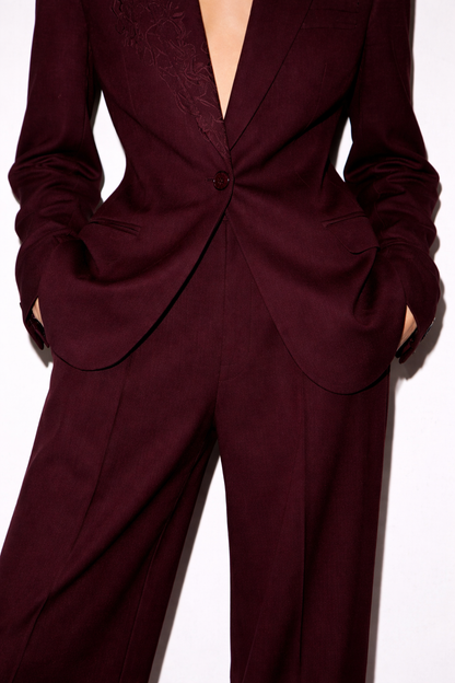 Women’s Bordeaux Tailored Suit