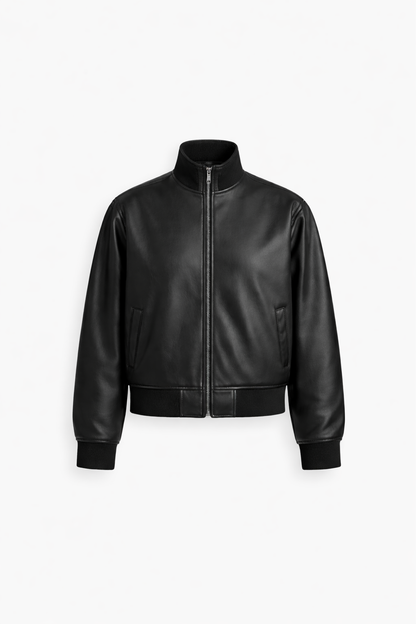 Lambskin Leather Bomber Jacket