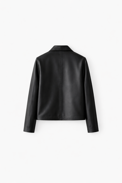 Women Black Lambskin Leather Jacket