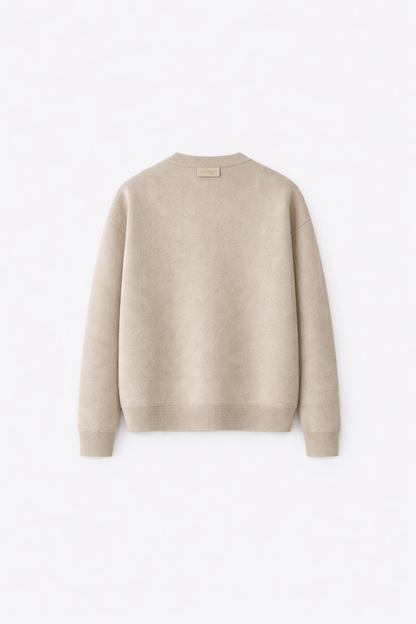Warm Stone Beige Merino Cashmere