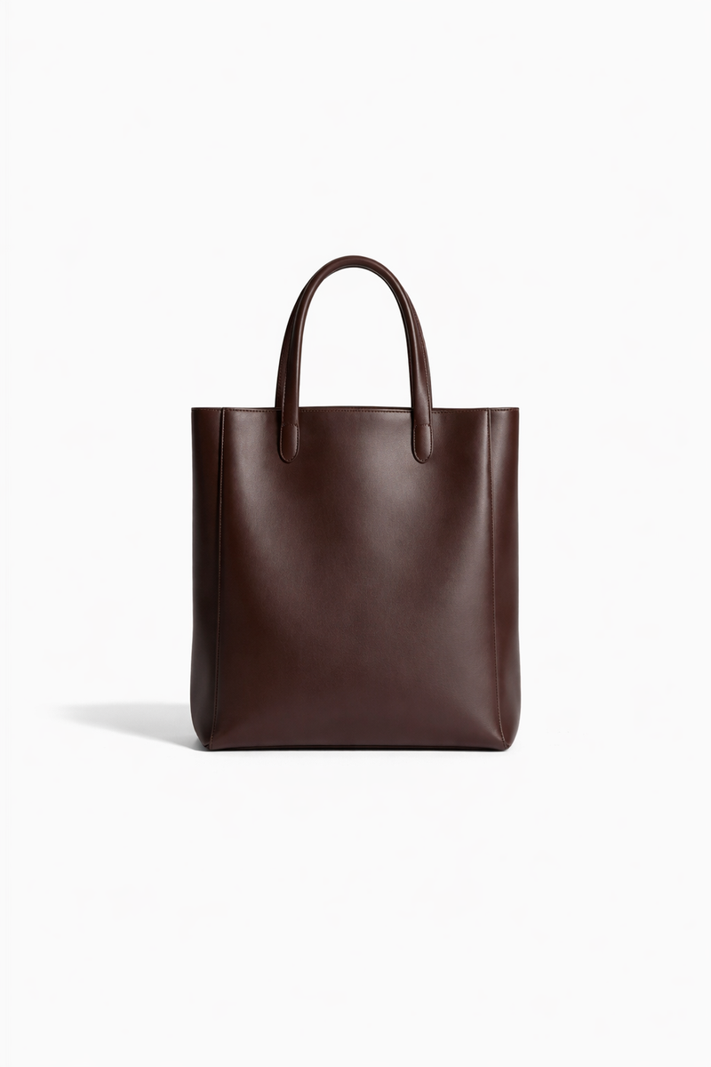 Espresso Brown Leather Tote