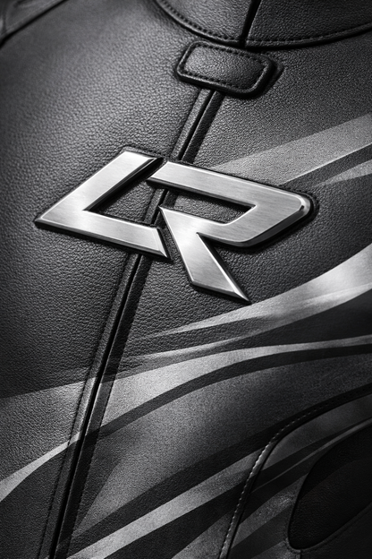 Luxury Leather Motorcycle Race Suit in Graphite | CE Armored