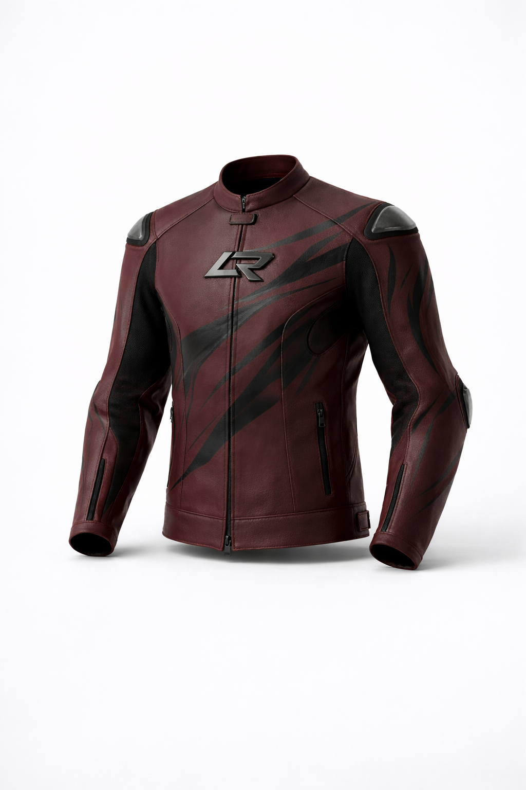 Oxblood Leather Riding Jacket