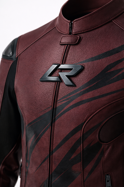 Oxblood Leather Riding Jacket