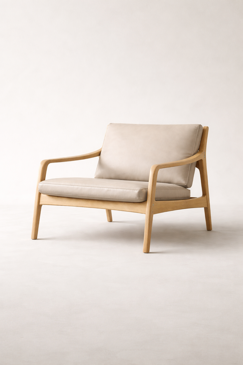 Scandinavian Leather Lounge Chair