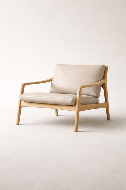 Scandinavian Leather Lounge Chair