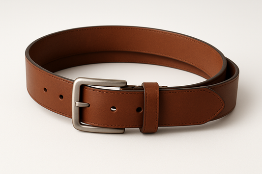 Classic Dual-Finish Genuine Leather Belt – Black Elegance Edition
