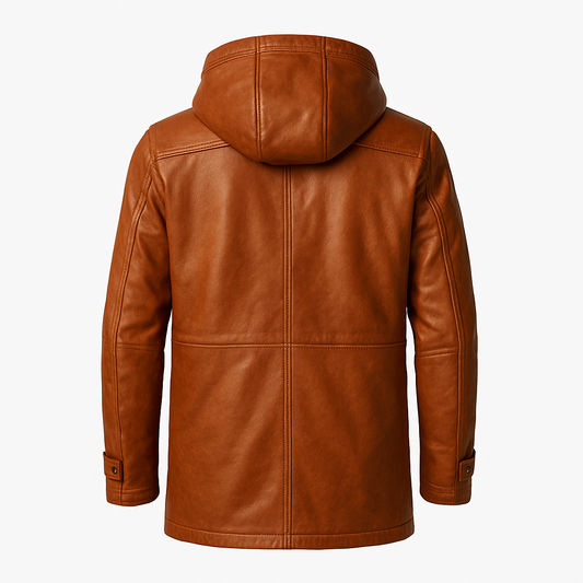 Men’s Leather Parka Jacket