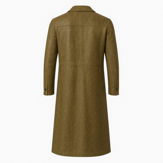 Men’s Long Leather Duster Coat