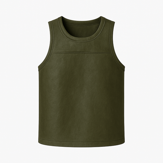 Men’s Leather Tank Top