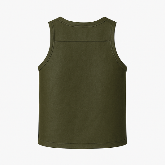 Men’s Leather Tank Top