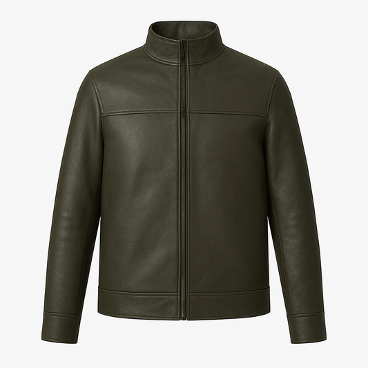 Men’s Leather High-Neck