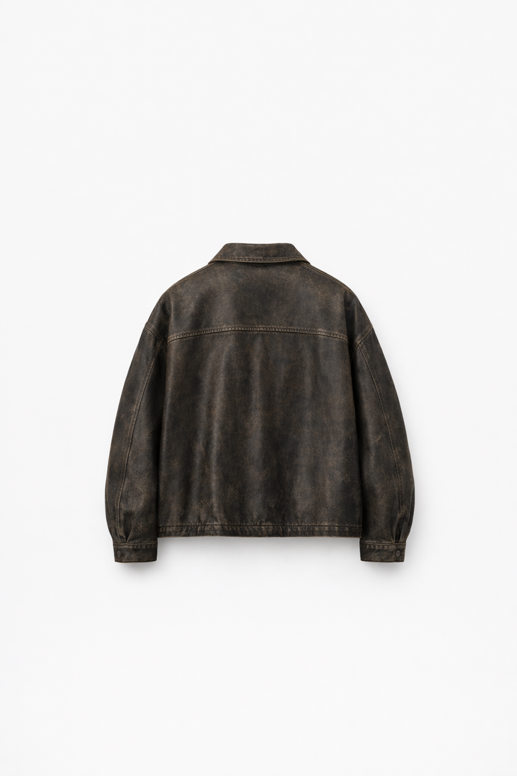 Blackened Vintage Oversized Leather Jacket