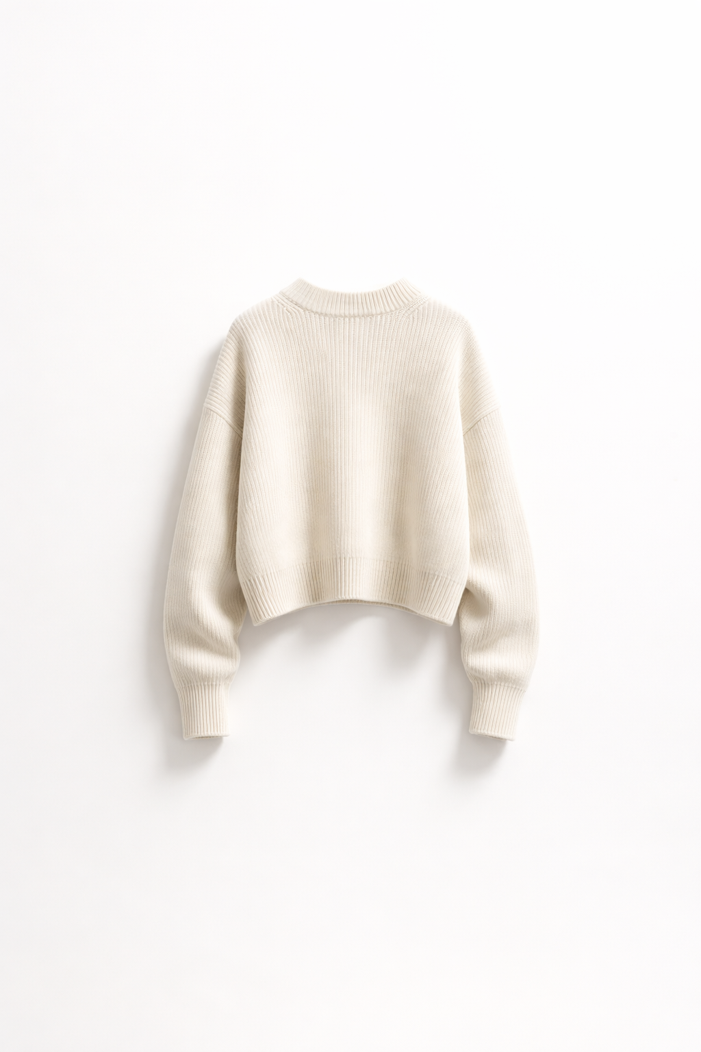 Cloud Dancer White Oversized Rib Knit Sweater