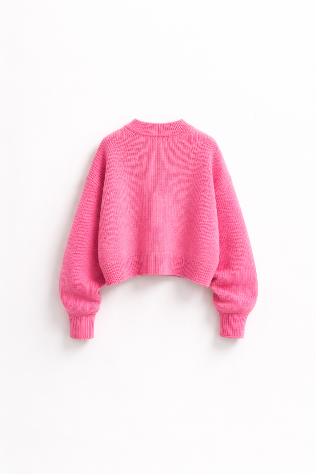 Candy Pink Oversized Knit Cardigan