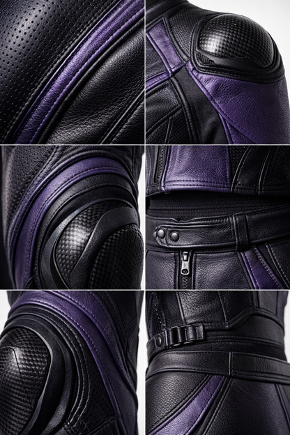 Midnight Velocity Women’s Leather Motorbike Suit