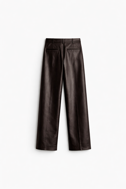 Men’s Blackened Espresso Leather Trousers